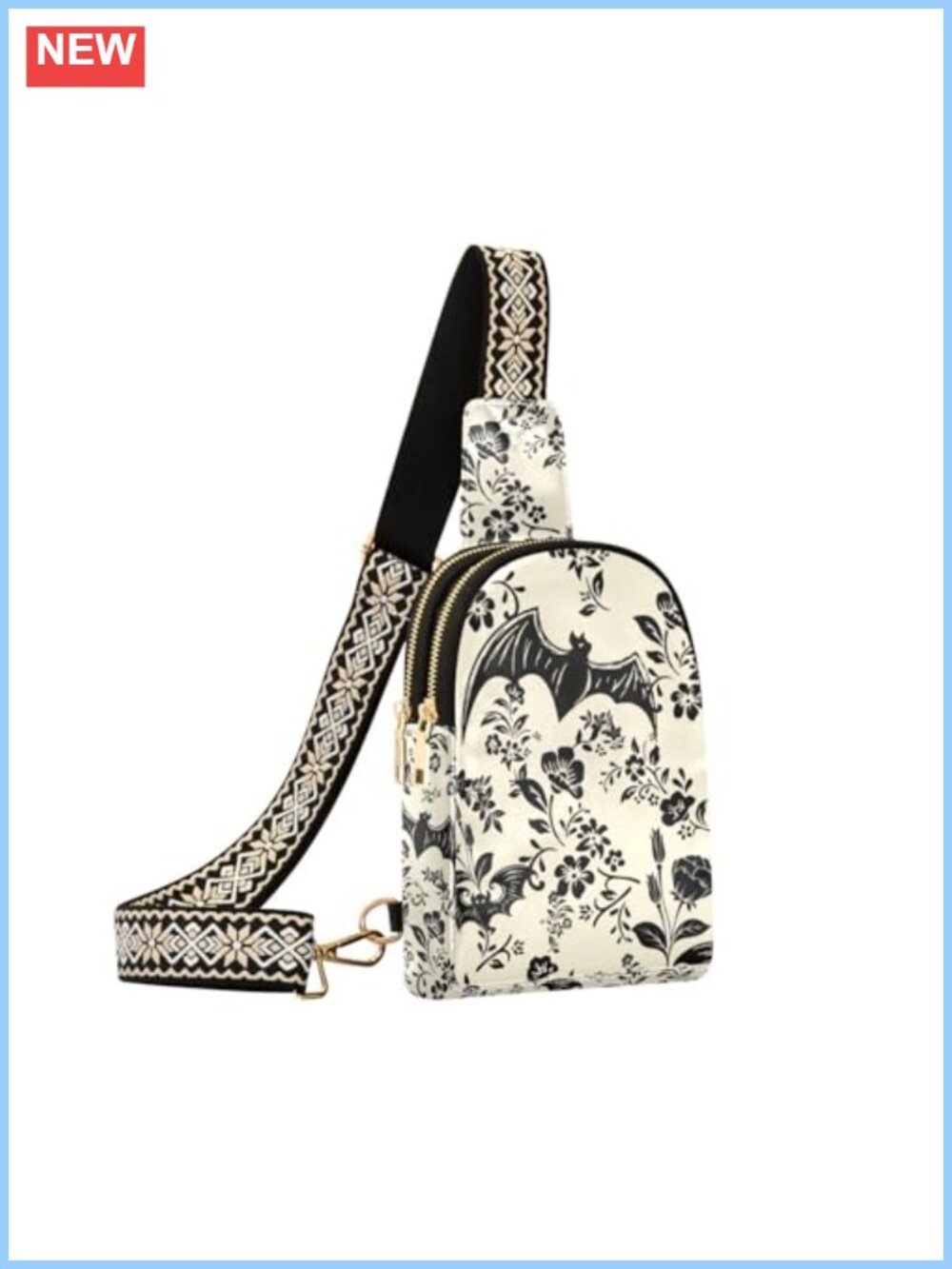 PU Leather Crossbody Sling Bag Adjustable Strap Small Shoulder Chest Bag
